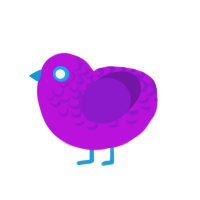 (unnamed), a amethyst and violet chicken with a half-lace pattern