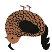 A brown and black chicken with a lace pattern