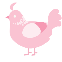 A rose chicken with a neck-speckle pattern