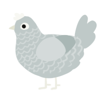 A silver chicken with a lace pattern