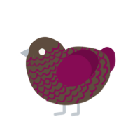 Buried Garnet, a bark and wine chicken with a lace pattern