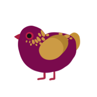 cotlet, a wine and gold chicken with a neck-speckle pattern