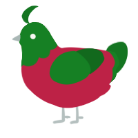A crimson and leaf chicken with a head pattern