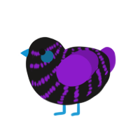 (unnamed), a sable and violet chicken with a bar pattern