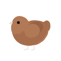 Arabica, a brown chicken with a head pattern