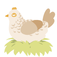 A cream and beige chicken with a half-lace pattern
