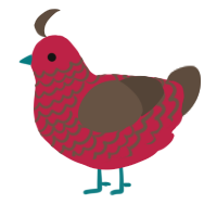 A crimson and bark chicken with a lace pattern