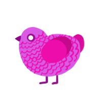 (unnamed), a orchid and fuchsia chicken with a lace pattern