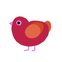 red bean, a crimson and vermilion chicken