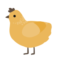 A honey chicken with a neck-speckle pattern