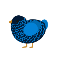 Quiet, a tumblr and sapphire chicken with a lace pattern