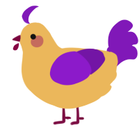 A honey and violet chicken