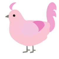 A rose and pink chicken with a half-lace pattern