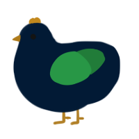 A tumblr and viridian chicken