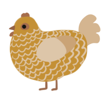 2 fried 2 furious, a gold and beige chicken with a lace pattern