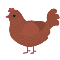 A russet chicken with a lace pattern