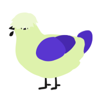 A apple and indigo chicken