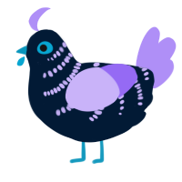 A tumblr and lilac chicken with a half-bar pattern