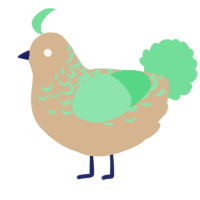 A beige and spring chicken with a half-lace pattern