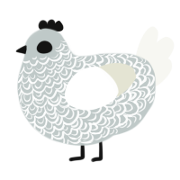 (unnamed), a silver and white chicken with a double-lace pattern