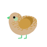 Flakes, a beige and gold chicken with a half-lace pattern