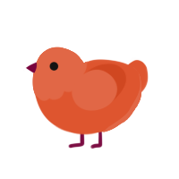 duck, a vermilion chicken with a bar pattern