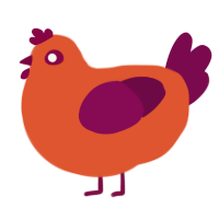 A vermilion and wine chicken