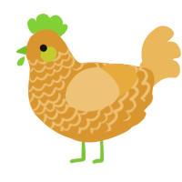 A orange and honey chicken with a lace pattern