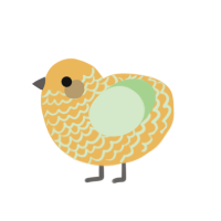 A honey and gluppy chicken with a lace pattern