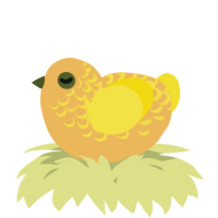 A honey and yellow chicken with a half-lace pattern