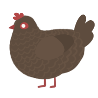 A bark chicken with a lace pattern