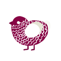 (unnamed), a maroon and white chicken with a lace pattern