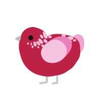 (unnamed), a crimson and pink chicken with a neck-speckle pattern