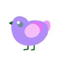 A lilac and lavender chicken
