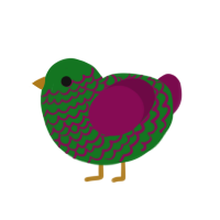 A leaf and wine chicken with a lace pattern