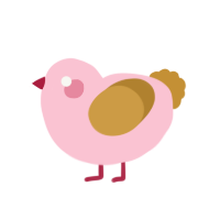 A rose and gold chicken