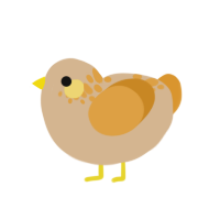 A beige and orange chicken with a neck-speckle pattern