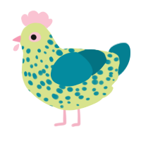 A lemon and sea chicken with a speckle pattern
