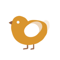 A orange and cream chicken