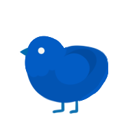 A ultramarine chicken with a head pattern