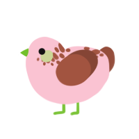 A rose and russet chicken with a neck-speckle pattern