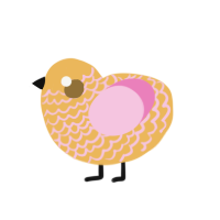 (unnamed), a honey and pink chicken with a lace pattern