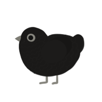 A sable chicken with a lace pattern