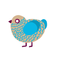 (unnamed), a beige and cerulean chicken with a lace pattern