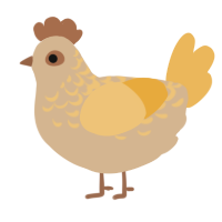 A beige and honey chicken with a half-lace pattern