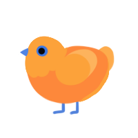 A sapphire and ultramarine chicken with a head pattern
