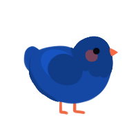 A honey chicken with a head pattern