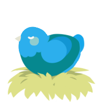 A teal and sky chicken with a head pattern