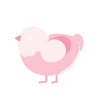 A rose chicken with a head pattern