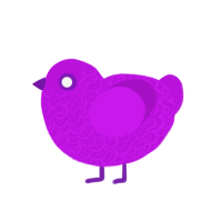 A amethyst chicken with a double-lace pattern
